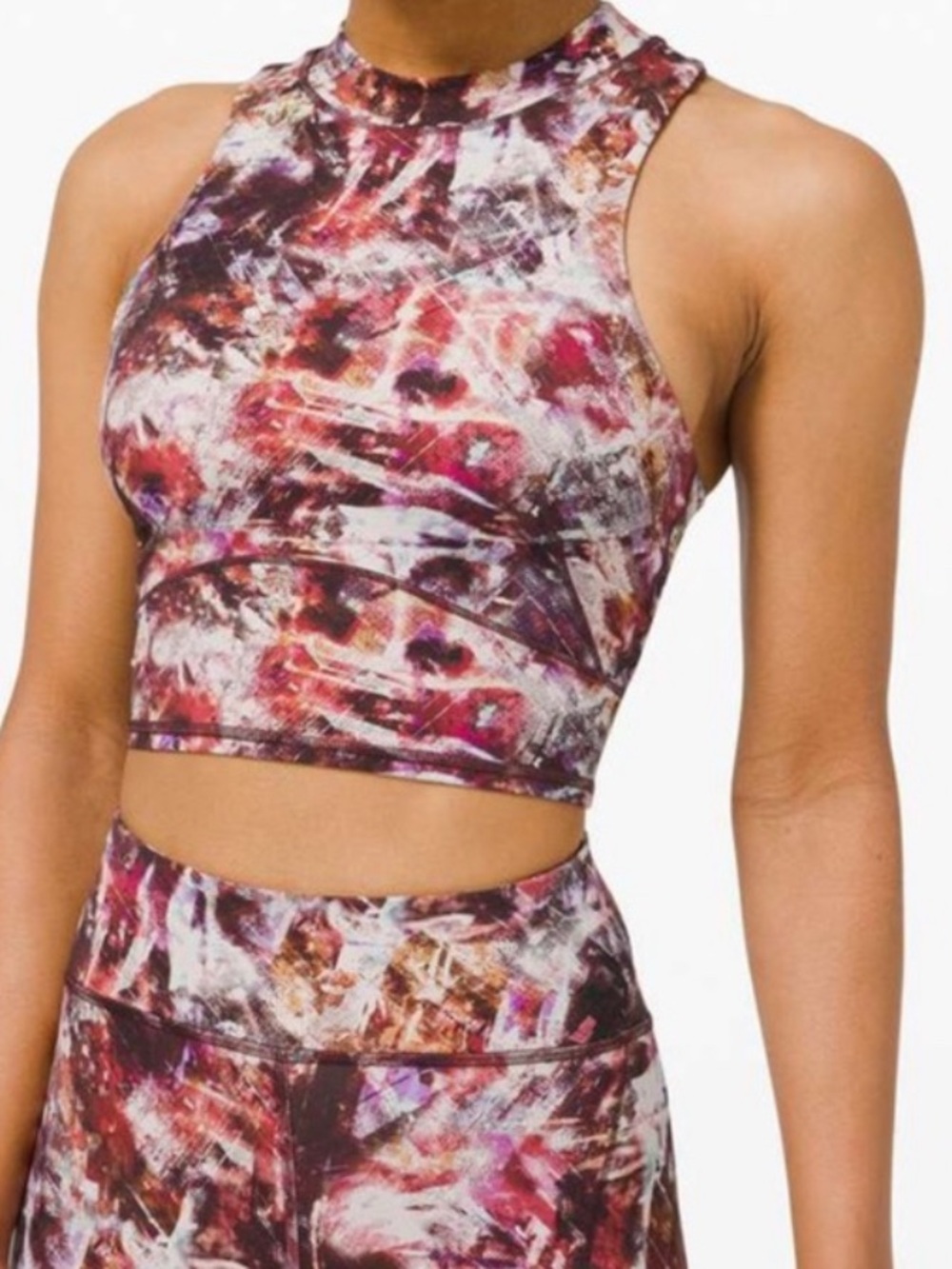 lululemon athletica High-Neck Abstract Crop Tank Size 4 (small)